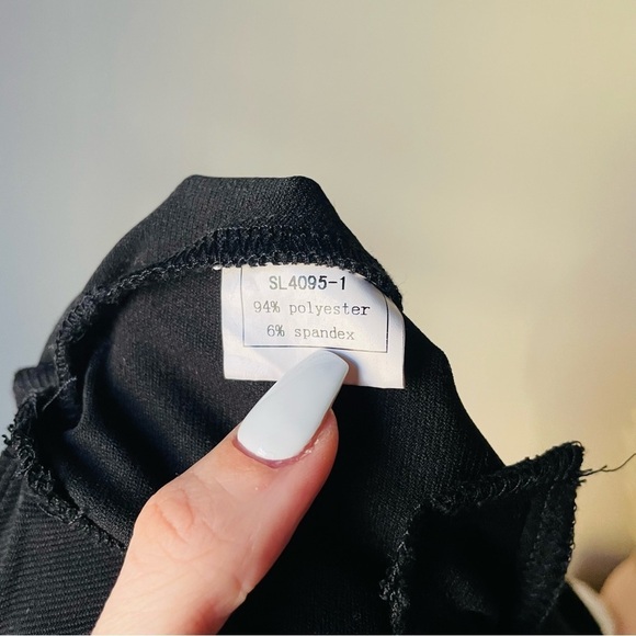 TOV Black Zip Front Flare Leg Stretch Pant - Picture 6 of 6